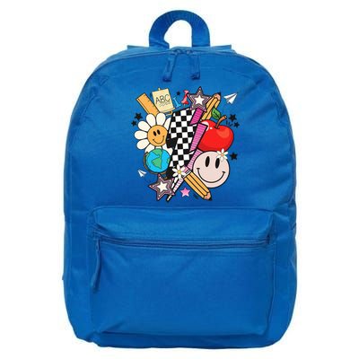 Retro Teacher Sublimation Cute Teacher Back To School Meaningful Gift 16 in Basic Backpack