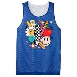 Retro Teacher Sublimation Cute Teacher Back To School Meaningful Gift Mesh Reversible Basketball Jersey Tank