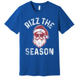 Rizz The Season Funny Christmas Rizzmas Santa Claus Rizzler Gift Premium T-Shirt