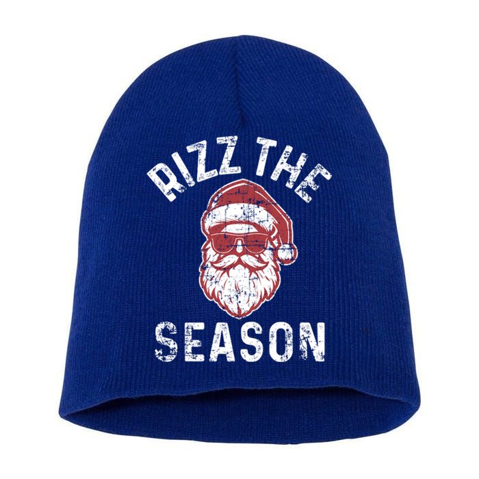 Rizz The Season Funny Christmas Rizzmas Santa Claus Rizzler Gift Short Acrylic Beanie