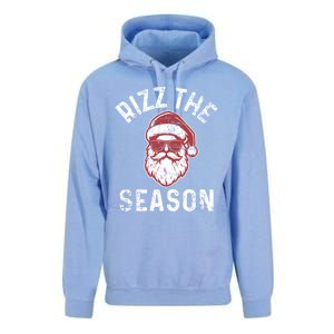 Rizz The Season Funny Christmas Rizzmas Santa Claus Rizzler Gift Unisex Surf Hoodie