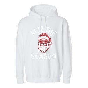 Rizz The Season Funny Christmas Rizzmas Santa Claus Rizzler Gift Garment-Dyed Fleece Hoodie