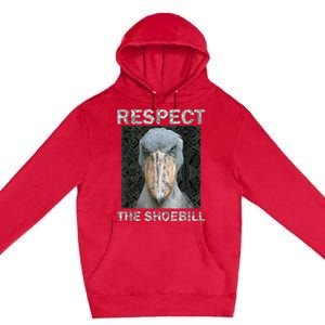 Respect The Shoebill African Bird Aztec Mayan Bird Lover Premium Pullover Hoodie