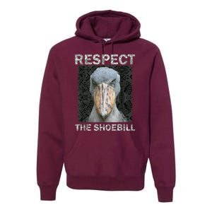 Respect The Shoebill African Bird Aztec Mayan Bird Lover Premium Hoodie