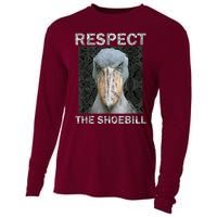 Respect The Shoebill African Bird Aztec Mayan Bird Lover Cooling Performance Long Sleeve Crew