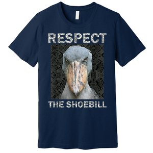 Respect The Shoebill African Bird Aztec Mayan Bird Lover Premium T-Shirt