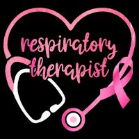 Respiratory Therapist Stethoscope Pink Ribbon Breast Cancer Drawstring Bag