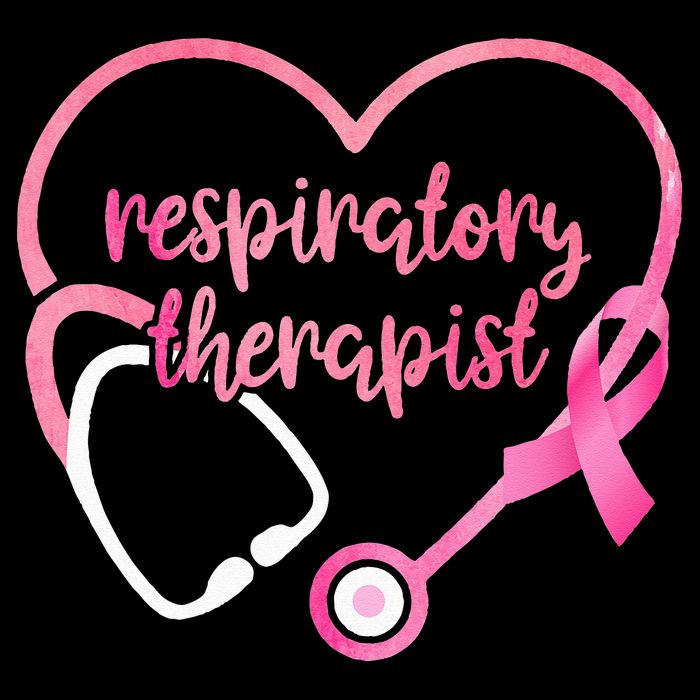 Respiratory Therapist Stethoscope Pink Ribbon Breast Cancer Drawstring Bag