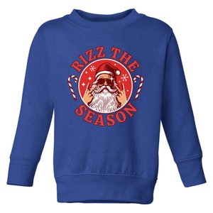 Rizz The Season Rizzmas Santa Claus Funny Christmas Rizzler Gift Toddler Sweatshirt