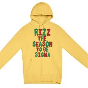 Rizz The Season Funny Gen Alpha Slang Christmas Teacher Premium Pullover Hoodie