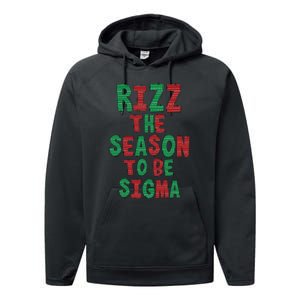 Rizz The Season Funny Gen Alpha Slang Christmas Teacher Performance Fleece Hoodie