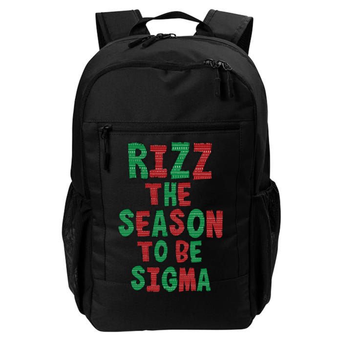 Rizz The Season Funny Gen Alpha Slang Christmas Teacher Daily Commute Backpack