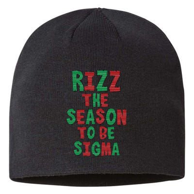 Rizz The Season Funny Gen Alpha Slang Christmas Teacher Sustainable Beanie