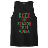 Rizz The Season Funny Gen Alpha Slang Christmas Teacher PosiCharge Competitor Tank