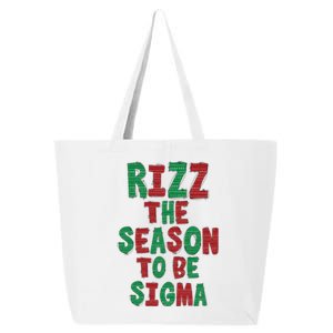 Rizz The Season Funny Gen Alpha Slang Christmas Teacher 25L Jumbo Tote