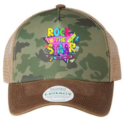 Rock The Staar Test Testing Day Retro Groovy Teacher Stars Legacy Tie Dye Trucker Hat