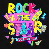 Rock The Staar Test Testing Day Retro Groovy Teacher Stars Ladies PosiCharge Tri-Blend Wicking Tank