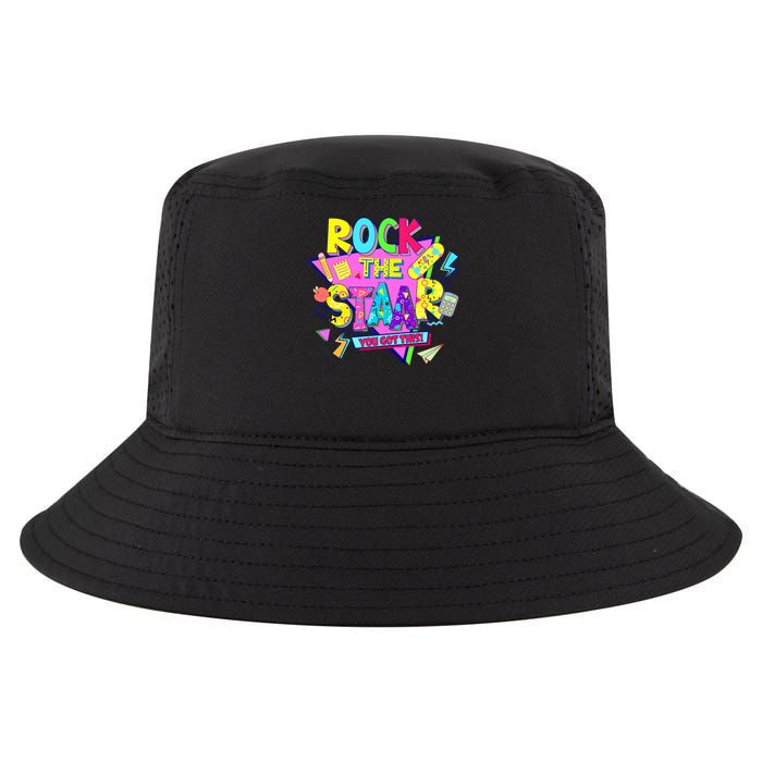 Rock The Staar Test Testing Day Retro Groovy Teacher Stars Cool Comfort Performance Bucket Hat