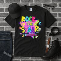 Rock The Staar Test Testing Day Retro Groovy Teacher Stars Tall T-Shirt