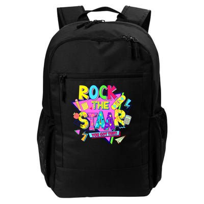 Rock The Staar Test Testing Day Retro Groovy Teacher Stars Backpack