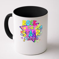 Rock The Staar Test Testing Day Retro Groovy Teacher Stars Mug