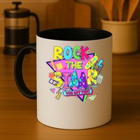 Rock The Staar Test Testing Day Retro Groovy Teacher Stars Mug