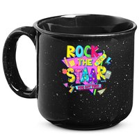 Rock The Staar Test Testing Day Retro Groovy Teacher Stars 15oz Campfire Ceramic Mug