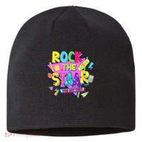 Rock The Staar Test Testing Day Retro Groovy Teacher Stars Sustainable Beanie