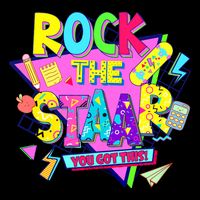 Rock The Staar Test Testing Day Retro Groovy Teacher Stars 16 in Basic Backpack
