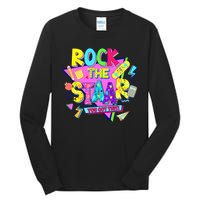 Rock The Staar Test Testing Day Retro Groovy Teacher Stars Tall Long Sleeve T-Shirt