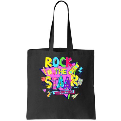 Rock The Staar Test Testing Day Retro Groovy Teacher Stars Bag