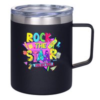 Rock The Staar Test Testing Day Retro Groovy Teacher Stars 12oz Stainless Steel Coffee Mug