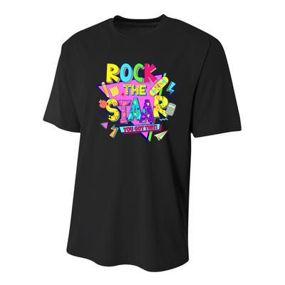 Rock The Staar Test Testing Day Retro Groovy Teacher Stars Youth Performance Sprint T-Shirt