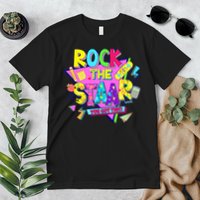 Rock The Staar Test Testing Day Retro Groovy Teacher Stars Premium T-Shirt