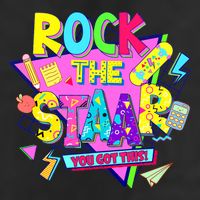 Rock The Staar Test Testing Day Retro Groovy Teacher Stars 25L Jumbo Tote
