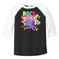 Rock The Staar Test Testing Day Retro Groovy Teacher Stars Toddler Fine Jersey T-Shirt