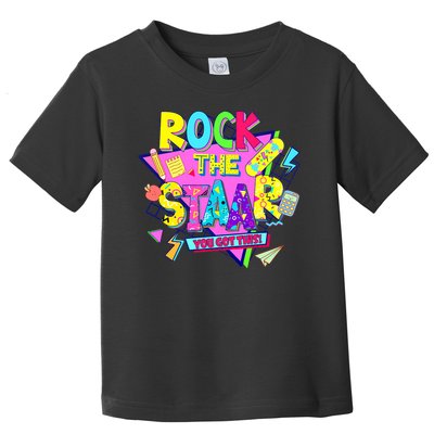 Rock The Staar Test Testing Day Retro Groovy Teacher Stars Toddler T-Shirt