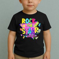 Rock The Staar Test Testing Day Retro Groovy Teacher Stars Toddler T-Shirt