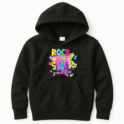 Rock The Staar Test Testing Day Retro Groovy Teacher Stars Kids Hoodie