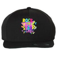 Rock The Staar Test Testing Day Retro Groovy Teacher Stars Wool Snapback Cap