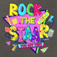 Rock The Staar Test Testing Day Retro Groovy Teacher Stars Cotton Canvas Backpack