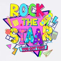 Rock The Staar Test Testing Day Retro Groovy Teacher Stars Garment-Dyed Sweatshirt