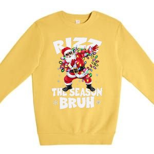 Rizz The Season Bruh Christmas Rizzmas Santa Claus Rizzler Premium Crewneck Sweatshirt