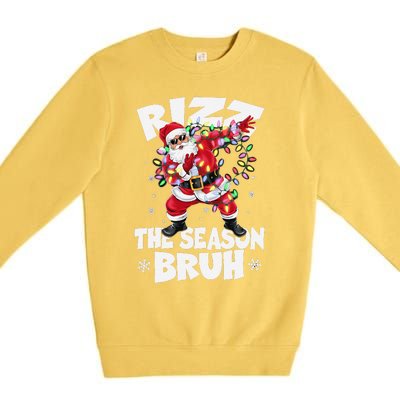 Rizz The Season Bruh Christmas Rizzmas Santa Claus Rizzler Premium Crewneck Sweatshirt