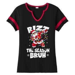 Rizz The Season Bruh Christmas Rizzmas Santa Claus Rizzler Ladies Halftime Notch Neck Tee