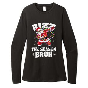 Rizz The Season Bruh Christmas Rizzmas Santa Claus Rizzler Womens CVC Long Sleeve Shirt