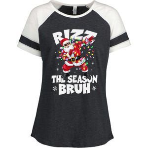 Rizz The Season Bruh Christmas Rizzmas Santa Claus Rizzler Enza Ladies Jersey Colorblock Tee