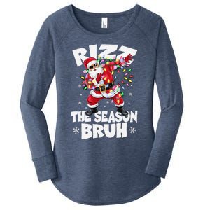 Rizz The Season Bruh Christmas Rizzmas Santa Claus Rizzler Women's Perfect Tri Tunic Long Sleeve Shirt