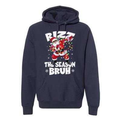 Rizz The Season Bruh Christmas Rizzmas Santa Claus Rizzler Premium Hoodie