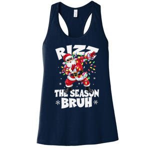 Rizz The Season Bruh Christmas Rizzmas Santa Claus Rizzler Women's Racerback Tank